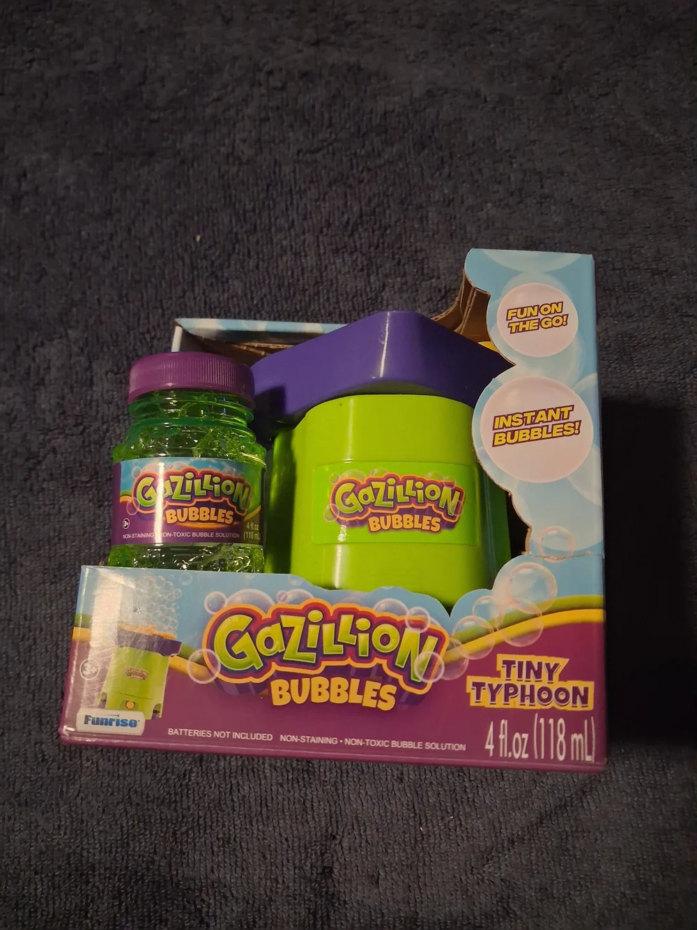 Gazillion Bubbles Tiny Typhoon Bubble Machine - Green & Purple